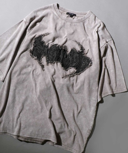 SITRY(シトリー)の「Chemical Wash Grunge Style T-Shirt/グランジ ケミカル加工 フリンジ加工 ヴィンテージライク オーバーサイズ 半袖Tシャツ レディース メンズ(Tシャツ/カットソー・メンズ・ブラック系その他/グレー系その他/ブラック系その他2/グレー系その他2・M/L)」の3枚目の写真
