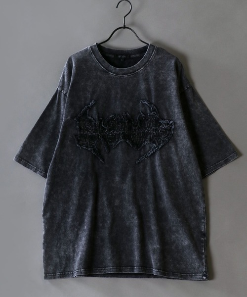 SITRY(シトリー)の「Chemical Wash Grunge Style T-Shirt/グランジ ケミカル加工 フリンジ加工 ヴィンテージライク オーバーサイズ 半袖Tシャツ レディース メンズ(Tシャツ/カットソー・メンズ・ブラック系その他/グレー系その他/ブラック系その他2/グレー系その他2・M/L)」の18枚目の写真