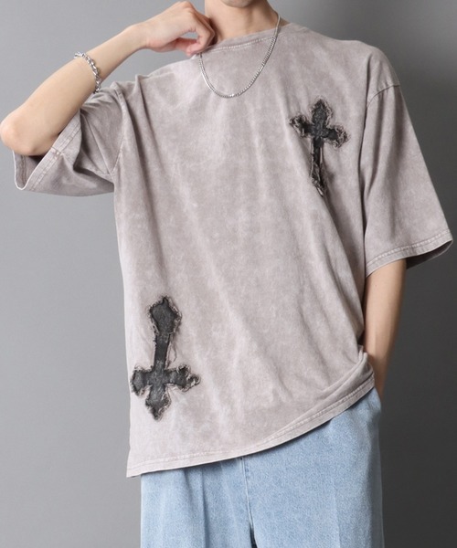 SITRY(シトリー)の「Chemical Wash Grunge Style T-Shirt/グランジ ケミカル加工 フリンジ加工 ヴィンテージライク オーバーサイズ 半袖Tシャツ レディース メンズ(Tシャツ/カットソー・メンズ・ブラック系その他/グレー系その他/ブラック系その他2/グレー系その他2・M/L)」の14枚目の写真