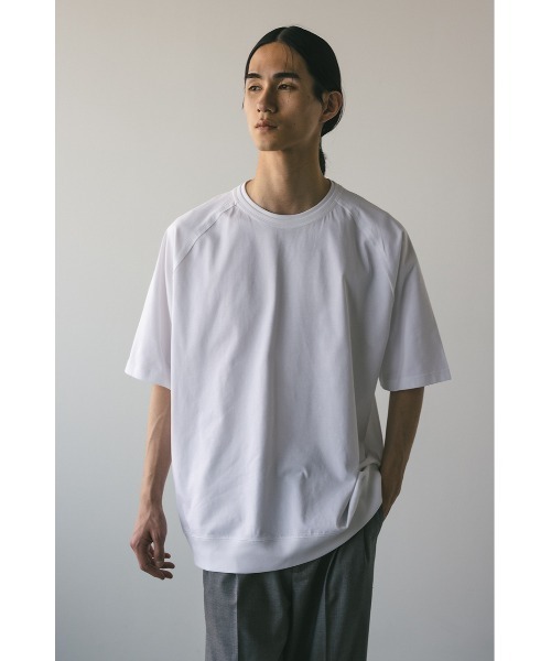 STYLEMIXER(スタイルミキサー)の「リブハーフスリーブT(Tシャツ/カットソー・メンズ・ホワイト/チャコールグレー/グリーン・MEDIUM/LARGE)」の2枚目の写真