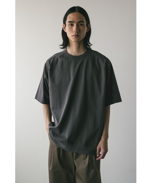 STYLEMIXER(スタイルミキサー)の「リブハーフスリーブT(Tシャツ/カットソー・メンズ・ホワイト/チャコールグレー/グリーン・MEDIUM/LARGE)」の3枚目の写真