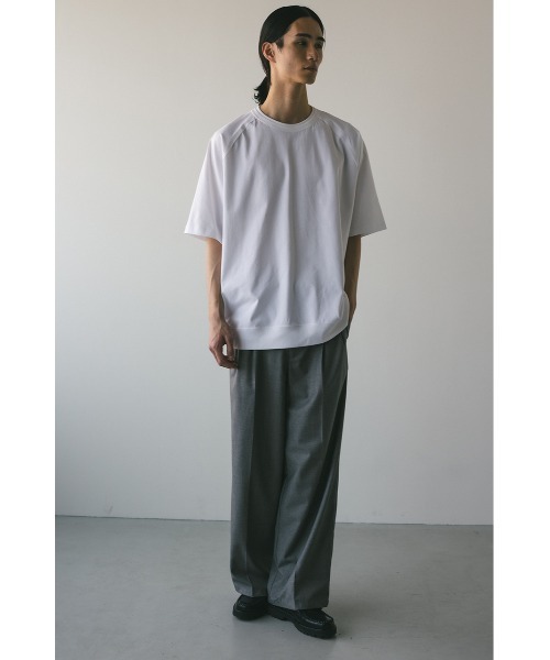 STYLEMIXER(スタイルミキサー)の「リブハーフスリーブT(Tシャツ/カットソー・メンズ・ホワイト/チャコールグレー/グリーン・MEDIUM/LARGE)」の5枚目の写真