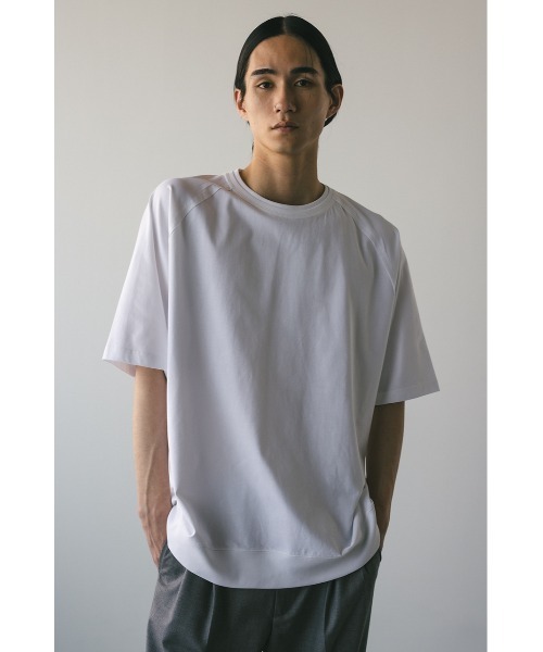 STYLEMIXER(スタイルミキサー)の「リブハーフスリーブT(Tシャツ/カットソー・メンズ・ホワイト/チャコールグレー/グリーン・MEDIUM/LARGE)」の6枚目の写真