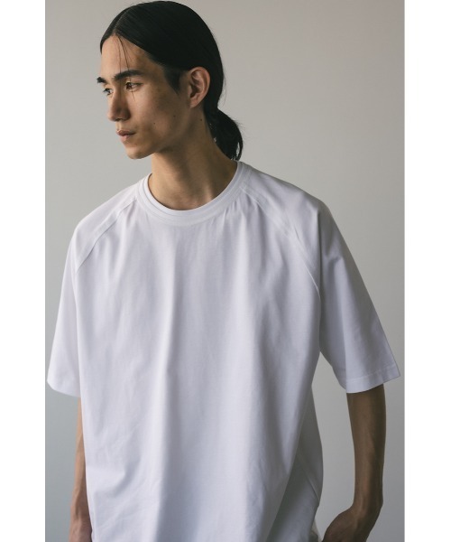 STYLEMIXER(スタイルミキサー)の「リブハーフスリーブT(Tシャツ/カットソー・メンズ・ホワイト/チャコールグレー/グリーン・MEDIUM/LARGE)」の9枚目の写真