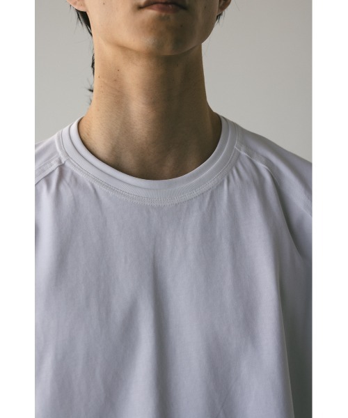 STYLEMIXER(スタイルミキサー)の「リブハーフスリーブT(Tシャツ/カットソー・メンズ・ホワイト/チャコールグレー/グリーン・MEDIUM/LARGE)」の10枚目の写真