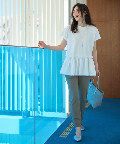 ANY（エニィ）の「ソロナチュールチュニック（Tシャツ/カットソー・レディース・ホワイト系/ブラック系・F）」の5枚目の写真