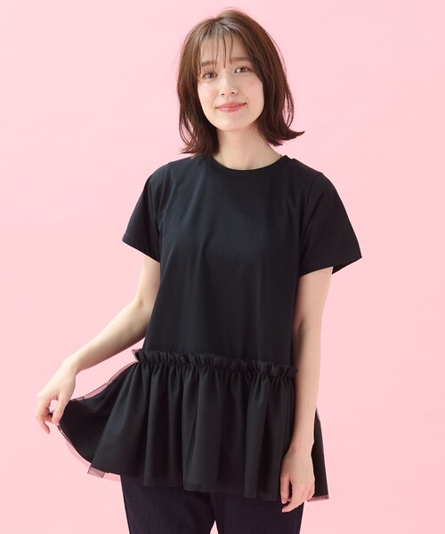 ANY（エニィ）の「ソロナチュールチュニック（Tシャツ/カットソー・レディース・ホワイト系/ブラック系・F）」の8枚目の写真