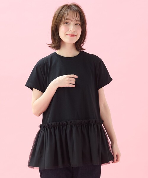 ANY（エニィ）の「ソロナチュールチュニック（Tシャツ/カットソー・レディース・ホワイト系/ブラック系・F）」の9枚目の写真