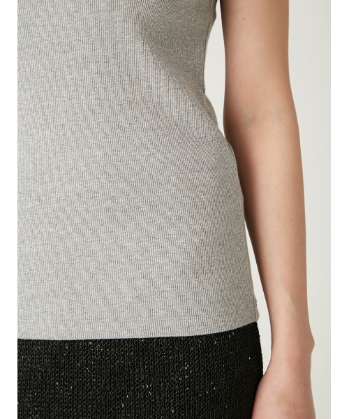 FRAY I.D（フレイアイディー）の「ナローテレコタンクトップ/ウォッシャブル（タンクトップ・レディース・ホワイト/ライトピンク/ブラック/グレー・FREE）」の11枚目の写真