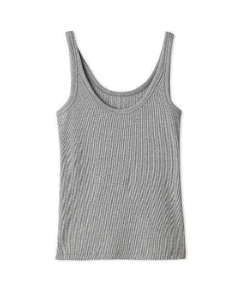 FRAY I.D（フレイアイディー）の「ナローテレコタンクトップ/ウォッシャブル（タンクトップ・レディース・ホワイト/ライトピンク/ブラック/グレー・FREE）」の5枚目の写真