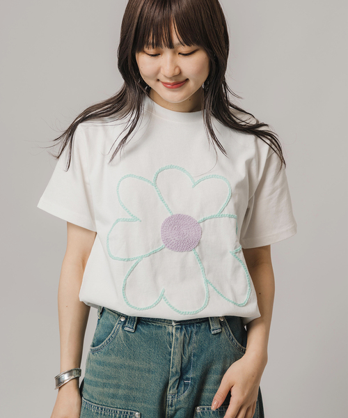 セール】ChahChah /チャーチャー FLOWER WITH LOVE HAND S/S TEE