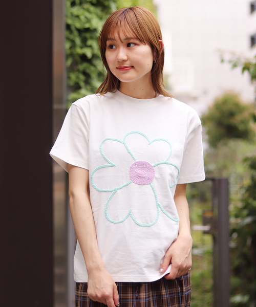セール】ChahChah /チャーチャー FLOWER WITH LOVE HAND S/S TEE