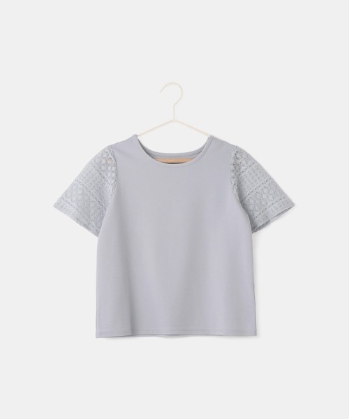 ROPE' PICNIC(ロペピクニック)の「【KIDS/キッズ】【UVカット・接触冷感】レースドッキングフレアスリーブトップス/リンクコーデ(Tシャツ/カットソー・キッズ・ブラック/ホワイト/サックスブルー・S/M/L)」の21枚目の写真