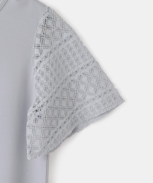 ROPE' PICNIC(ロペピクニック)の「【KIDS/キッズ】【UVカット・接触冷感】レースドッキングフレアスリーブトップス/リンクコーデ(Tシャツ/カットソー・キッズ・ブラック/ホワイト/サックスブルー・S/M/L)」の18枚目の写真