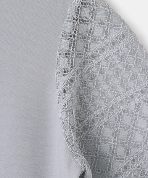 ROPE' PICNIC(ロペピクニック)の「【KIDS/キッズ】【UVカット・接触冷感】レースドッキングフレアスリーブトップス/リンクコーデ(Tシャツ/カットソー・キッズ・ブラック/ホワイト/サックスブルー・S/M/L)」の17枚目の写真