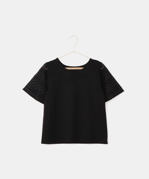 ROPE' PICNIC(ロペピクニック)の「【KIDS/キッズ】【UVカット・接触冷感】レースドッキングフレアスリーブトップス/リンクコーデ(Tシャツ/カットソー・キッズ・ブラック/ホワイト/サックスブルー・S/M/L)」の13枚目の写真