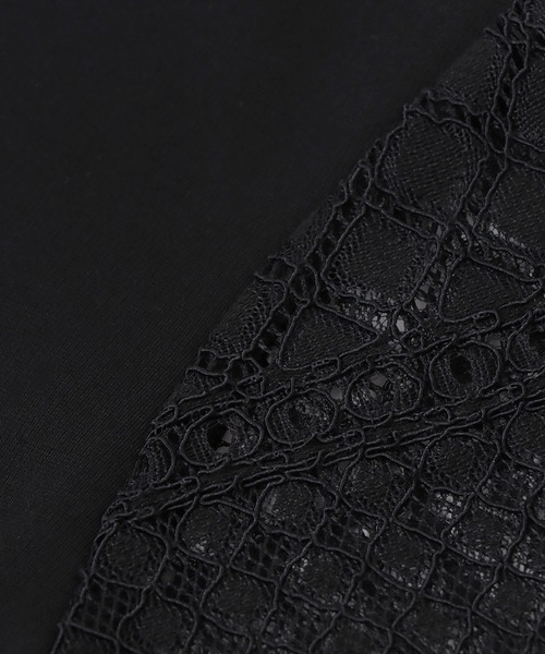 ROPE' PICNIC(ロペピクニック)の「【KIDS/キッズ】【UVカット・接触冷感】レースドッキングフレアスリーブトップス/リンクコーデ(Tシャツ/カットソー・キッズ・ブラック/ホワイト/サックスブルー・S/M/L)」の12枚目の写真