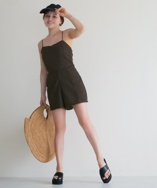 田中亜希子さんコラボ ] 選べるサイズ オールインワン水着（水着