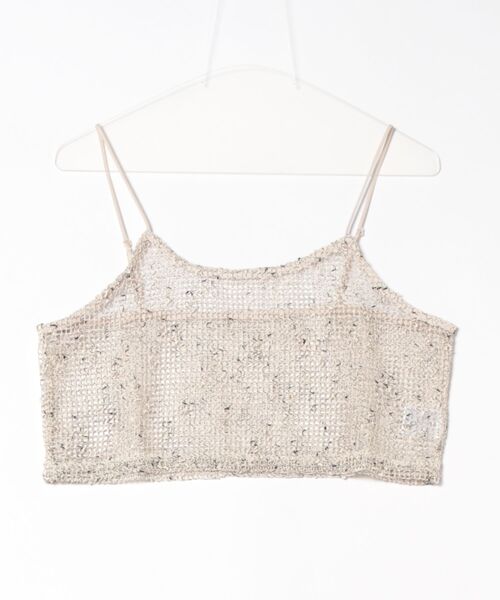 STYLEBLOCK（スタイルブロック）の「ネップメッシュビスチェ（ニット/セーター・レディース・オレンジ/ベージュ/ブラック/アイボリー・M）」の2枚目の写真