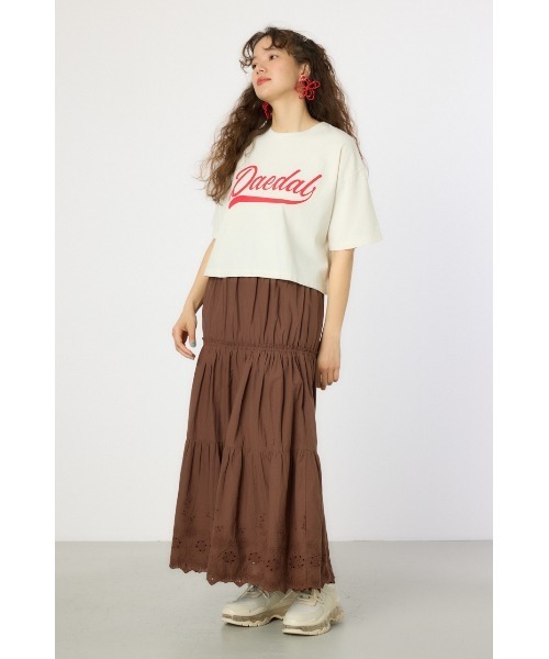 RODEO CROWNS WIDE BOWL(ロデオクラウンズワイドボウル)の「コットンローンスカラップスカート(スカート・レディース・ブラウン/オフホワイト/グリーン・FREE)」の19枚目の写真