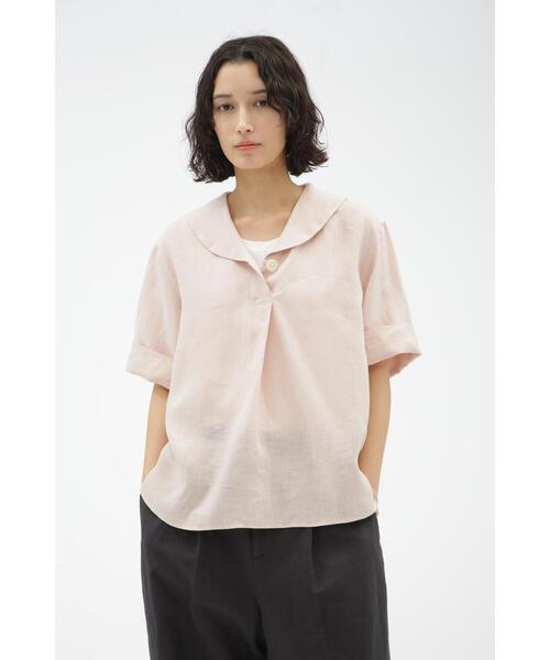 MARGARET HOWELL(マーガレットハウエル)の「LINEN VOILE(シャツ/ブラウス・レディース・ピンク系その他/ホワイト/ブルー系その他5・1/2)」の3枚目の写真