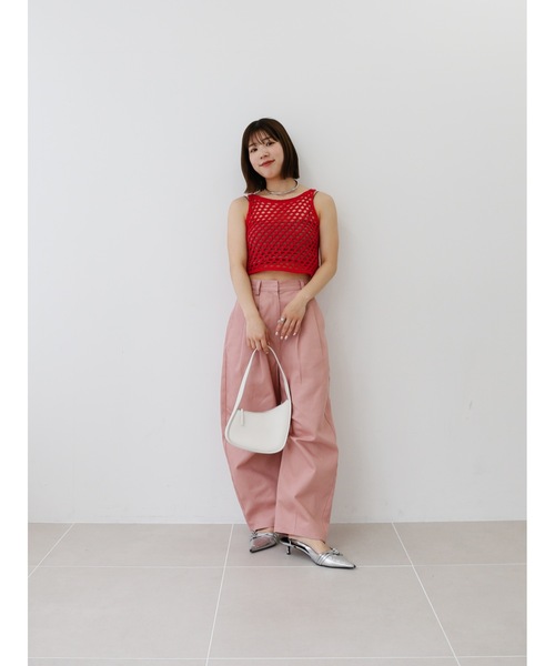 Katrin TOKYO(カトリーントーキョー)の「curved chino pants(チノパンツ・レディース・アイボリー/ダークオリーブ/ピンク・XS/S/M/S-Short)」の13枚目の写真