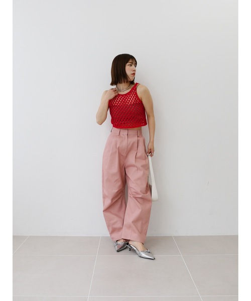 Katrin TOKYO(カトリーントーキョー)の「curved chino pants(チノパンツ・レディース・アイボリー/ダークオリーブ/ピンク・XS/S/M/S-Short)」の14枚目の写真
