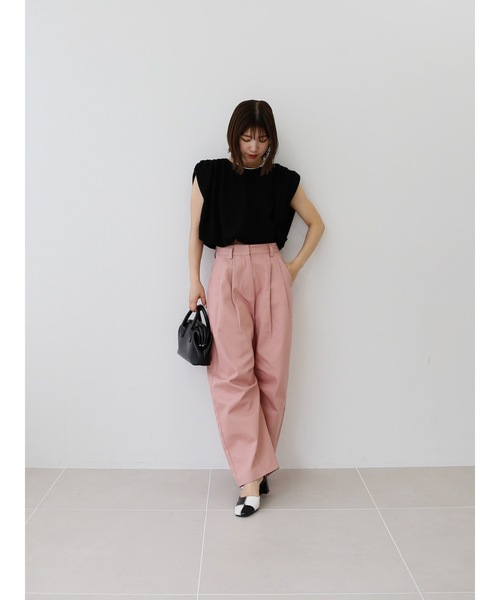 Katrin TOKYO(カトリーントーキョー)の「curved chino pants(チノパンツ・レディース・アイボリー/ダークオリーブ/ピンク・XS/S/M/S-Short)」の18枚目の写真