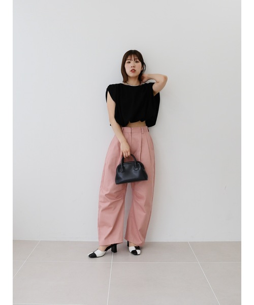 Katrin TOKYO(カトリーントーキョー)の「curved chino pants(チノパンツ・レディース・アイボリー/ダークオリーブ/ピンク・XS/S/M/S-Short)」の19枚目の写真
