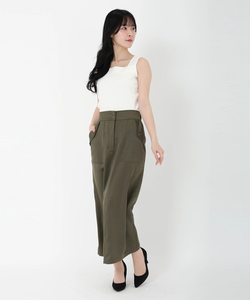 STRAWBERRY-FIELDS（ストロベリーフィールズ）の「フライスタンクトップ（キャミソール・レディース・ブラック/ホワイト/オレンジ/ブラウン・2）」の11枚目の写真