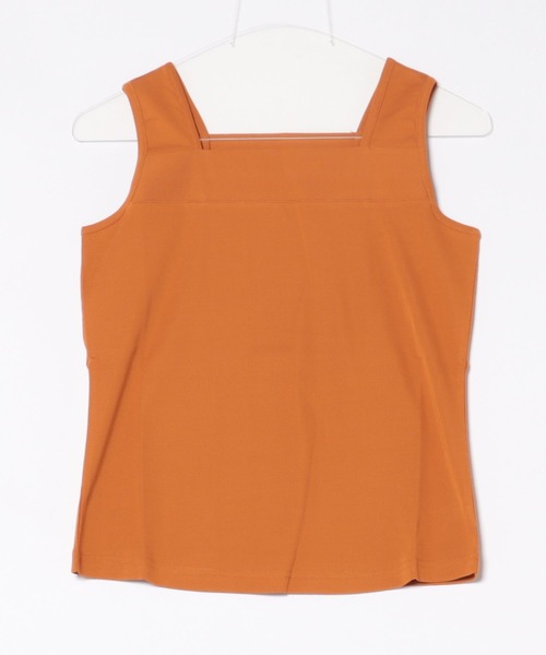 STRAWBERRY-FIELDS（ストロベリーフィールズ）の「フライスタンクトップ（キャミソール・レディース・ブラック/ホワイト/オレンジ/ブラウン・2）」の14枚目の写真