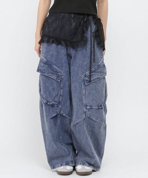 3.3 Field Trip (3.3フィールドトリップ)の「3.3 Field Trip/レースフリルスカート(ベルト・レディース・ブラック/ホワイト・FREE)」の7枚目の写真