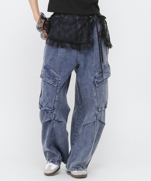 3.3 Field Trip (3.3フィールドトリップ)の「3.3 Field Trip/レースフリルスカート(ベルト・レディース・ブラック/ホワイト・FREE)」の8枚目の写真