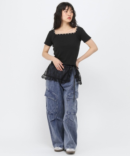 3.3 Field Trip (3.3フィールドトリップ)の「3.3 Field Trip/レースフリルスカート(ベルト・レディース・ブラック/ホワイト・FREE)」の16枚目の写真