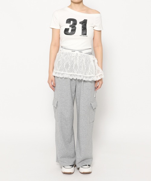 3.3 Field Trip (3.3フィールドトリップ)の「3.3 Field Trip/レースフリルスカート(ベルト・レディース・ブラック/ホワイト・FREE)」の17枚目の写真