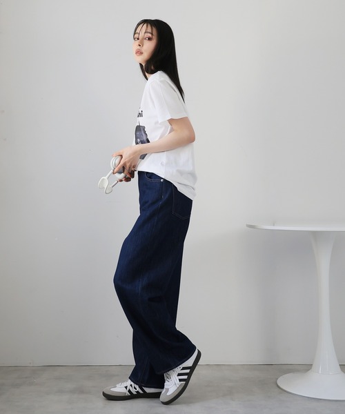 Doula Doula（ドゥーラドゥーラ）の「ストレートデニムワイドパンツ（デニムパンツ・レディース・ブラック/インディゴブルー・マルチサイズ）」の5枚目の写真