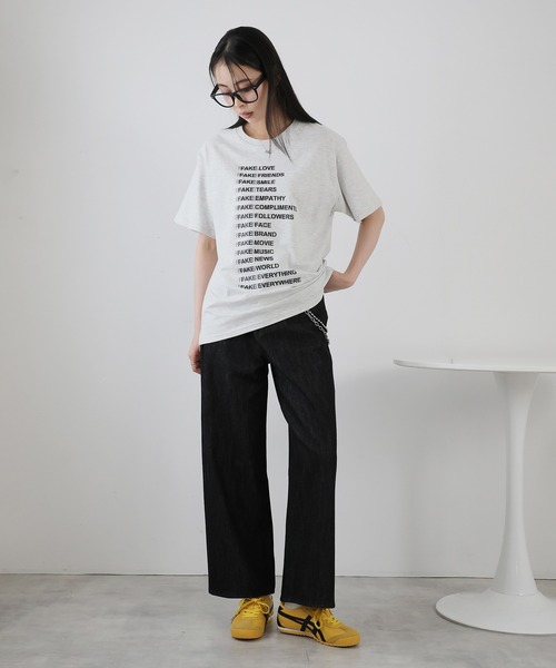 Doula Doula（ドゥーラドゥーラ）の「ストレートデニムワイドパンツ（デニムパンツ・レディース・ブラック/インディゴブルー・マルチサイズ）」の9枚目の写真