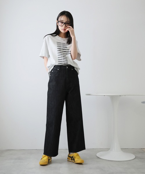 Doula Doula（ドゥーラドゥーラ）の「ストレートデニムワイドパンツ（デニムパンツ・レディース・ブラック/インディゴブルー・マルチサイズ）」の11枚目の写真