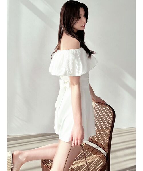 RESEXXY（リゼクシー）の「バルーンオフショルショートコンビネゾン（つなぎ/オールインワン・レディース・ブルー/ブラック/ホワイト・FREE）」の20枚目の写真