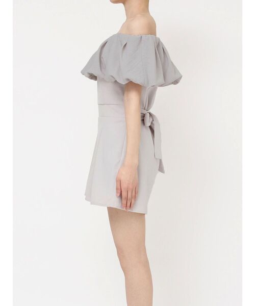 RESEXXY（リゼクシー）の「バルーンオフショルショートコンビネゾン（つなぎ/オールインワン・レディース・ブルー/ブラック/ホワイト・FREE）」の6枚目の写真