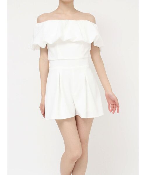 RESEXXY（リゼクシー）の「バルーンオフショルショートコンビネゾン（つなぎ/オールインワン・レディース・ブルー/ブラック/ホワイト・FREE）」の16枚目の写真