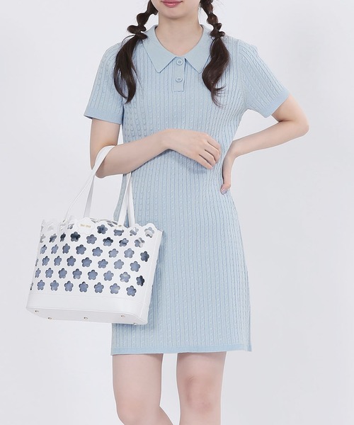 MARY QUANT(マリークワント)の「デイジーワンポイントケーブル ワンピース(ワンピース・レディース・ブルー/アイボリー/ネイビー/ブラック・M)」の4枚目の写真