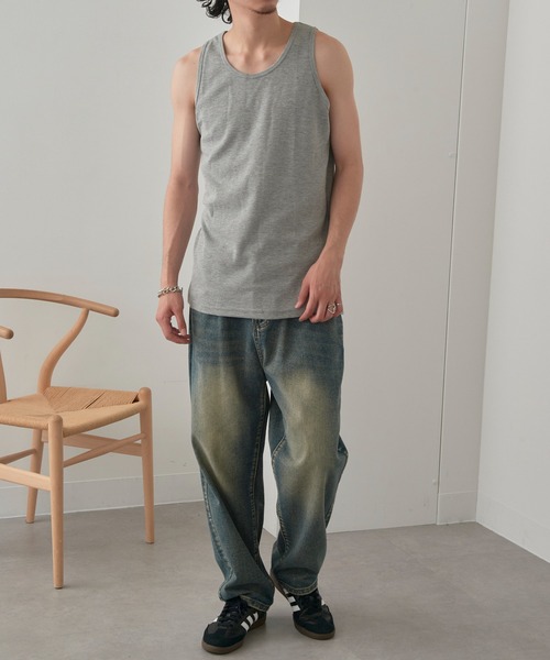 MAGASIN DE MODE Brew(マガジンデモードブリュー)の「【MAGASIN DE MODE Brew】Tシャツ+タンクトップ アンサンブル MZJ(Tシャツ/カットソー・メンズ・ブラック/ベージュ/ホワイト・M/L/LL)」の16枚目の写真