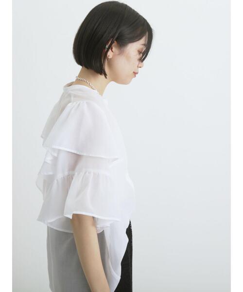 sm2rhythm（サマンサモスモスリズム）の「ボイルラッフルブラウス（シャツ/ブラウス・レディース・イエロー/オフホワイト/ブラック・F）」の22枚目の写真