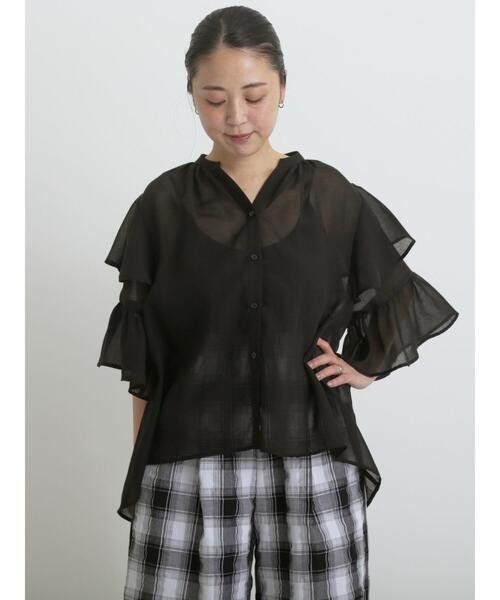 sm2rhythm（サマンサモスモスリズム）の「ボイルラッフルブラウス（シャツ/ブラウス・レディース・イエロー/オフホワイト/ブラック・F）」の17枚目の写真