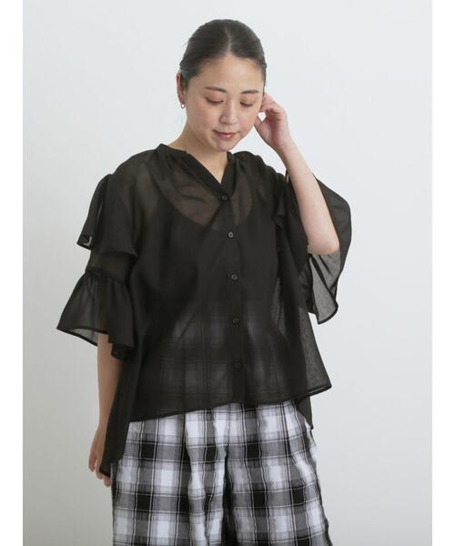 sm2rhythm（サマンサモスモスリズム）の「ボイルラッフルブラウス（シャツ/ブラウス・レディース・イエロー/オフホワイト/ブラック・F）」の18枚目の写真