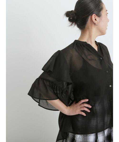 sm2rhythm（サマンサモスモスリズム）の「ボイルラッフルブラウス（シャツ/ブラウス・レディース・イエロー/オフホワイト/ブラック・F）」の19枚目の写真