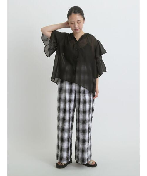 sm2rhythm（サマンサモスモスリズム）の「ボイルラッフルブラウス（シャツ/ブラウス・レディース・イエロー/オフホワイト/ブラック・F）」の20枚目の写真