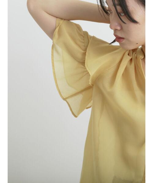 sm2rhythm（サマンサモスモスリズム）の「ボイルラッフルブラウス（シャツ/ブラウス・レディース・イエロー/オフホワイト/ブラック・F）」の10枚目の写真