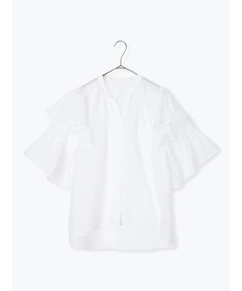 sm2rhythm（サマンサモスモスリズム）の「ボイルラッフルブラウス（シャツ/ブラウス・レディース・イエロー/オフホワイト/ブラック・F）」の8枚目の写真